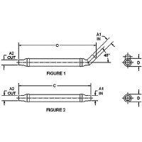 Verna-Ski Inline Ski Boat Muffler, 45 Degree - 1000265 - 383-1000265F1
